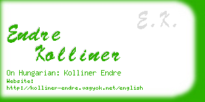 endre kolliner business card